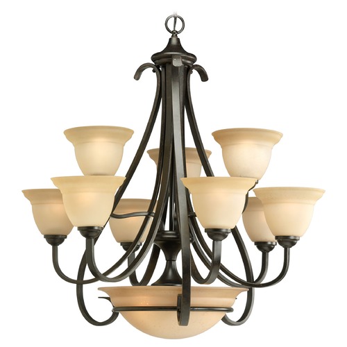 Progress Lighting Torino 32-Inch Chandelier in Forged Bronze by Progress Lighting P4418-77