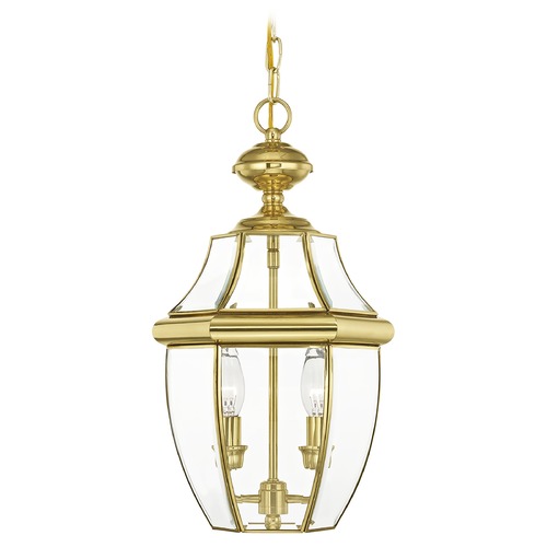 Livex Lighting Livex Lighting Monterey Polished Brass Outdoor Hanging Light 2255-02