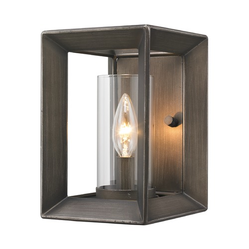 Golden Lighting Smyth Gunmetal Bronze Sconce by Golden Lighting 2073-1W GMT