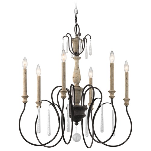 Kichler Lighting Kimblewick 26-Inch Weathered Zinc Chandelier by Kichler Lighting 43617WZC