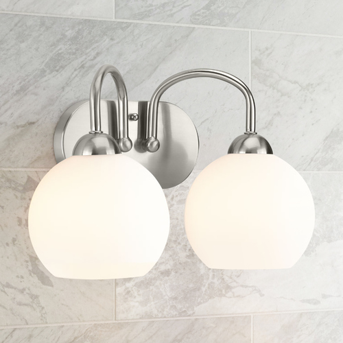 Carisa Brushed Nickel 2-Light Bathroom Light by Progress Lighting