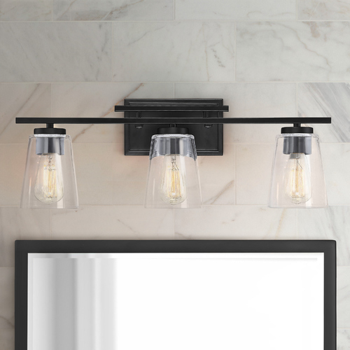 Calhoun 24-Inch Black Bathroom Light by Savoy House