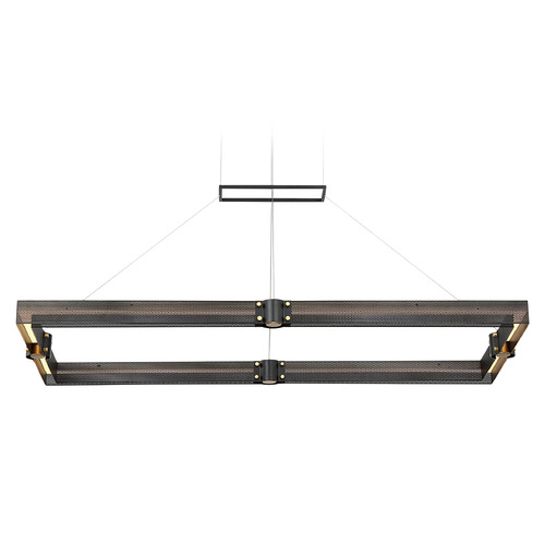 Eurofase Lighting Admiral 43-Inch Rectangular Chandelier in Black & Brass by Eurofase Lighting 37060-015