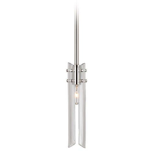 Visual Comfort Signature Collection Aerin Casoria Petite Pendant in Polished Nickel by Visual Comfort Signature ARN5480PNCG