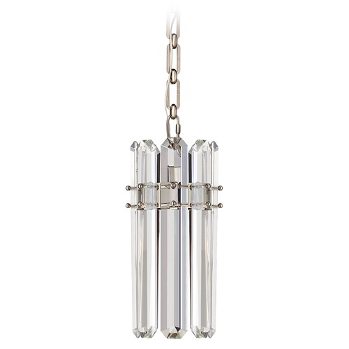 Aerin Bonnington Small Pendant in Polished Nickel by Visual Comfort Signature