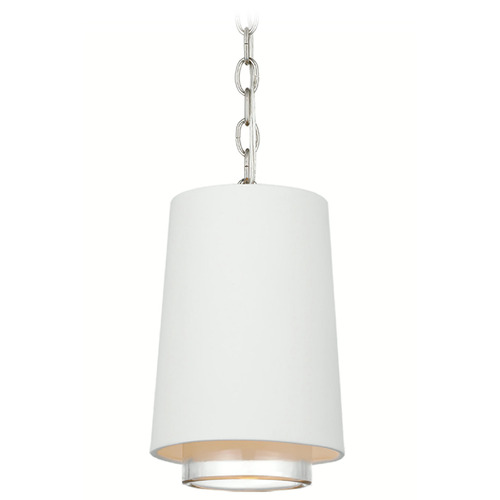 Visual Comfort Signature Collection Marie Flanigan Sydney Narrow Pendant in Nickel by VC Signature S5120PNWHTCG