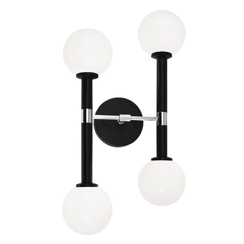 Matteo Lighting Stellar Black Vertical Bathroom Light