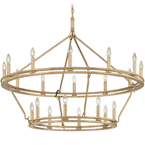 Troy Lighting Sutton Champagne Leaf Chandelier