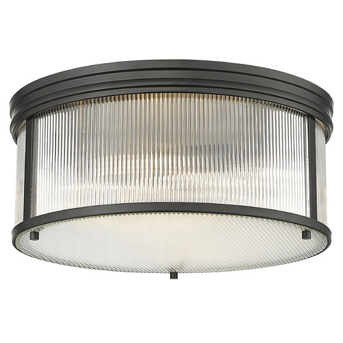 Z-Lite Z-Lite Carnaby Matte Black Flushmount Light 7504FR18-MB