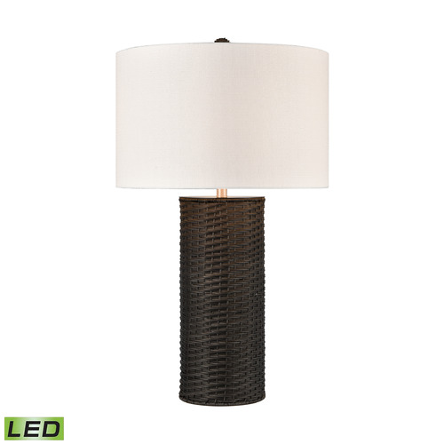 Elk Lighting Elk Lighting Mulberry Lane Matte Black LED Table Lamp with Drum Shade H0019-10282-LED
