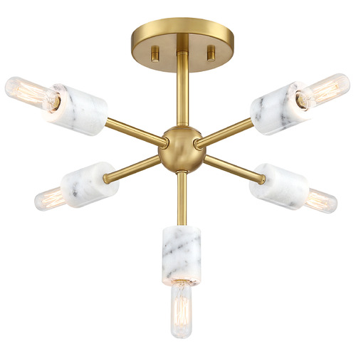 Designers Fountain Star Dust Brushed Gold Semi-Flushmount Light