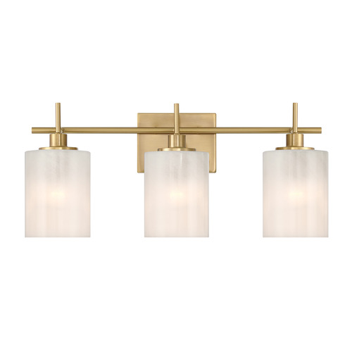 Meridian Natural Brass Bathroom Light