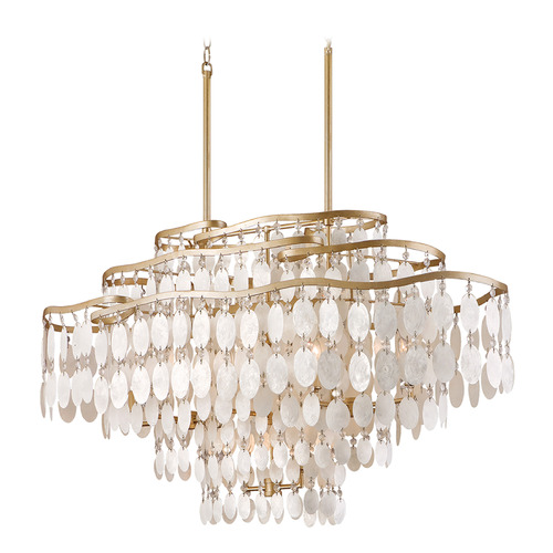 Corbett Lighting Corbett Lighting Dolce Champagne Leaf Island Light 109-512-CPL