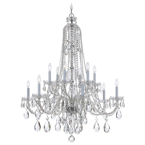 Crystorama Lighting Traditional Crystal Polished Chrome Crystal Chandelier