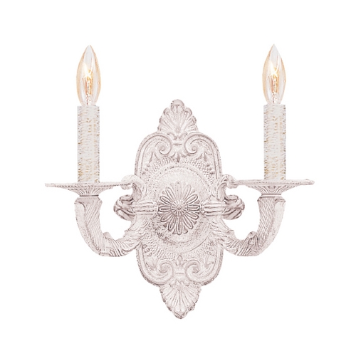 Sconce Wall Light in Antique White Finish