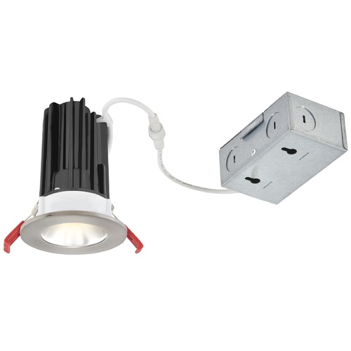 2'' LED Canless 15W Brushed Nickel/Brushed Nickel Recessed Downlight 2700K 38Deg IC Rated By Recesso