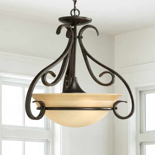 Progress Lighting Torino Pendant in Forged Bronze by Progress Lighting P3843-77