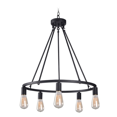 Kenroy Home Lighting Industrial Edison Bulb Chandelier Graphite 23.5-Inch by Kenroy Home Lighting 93565FGRPH