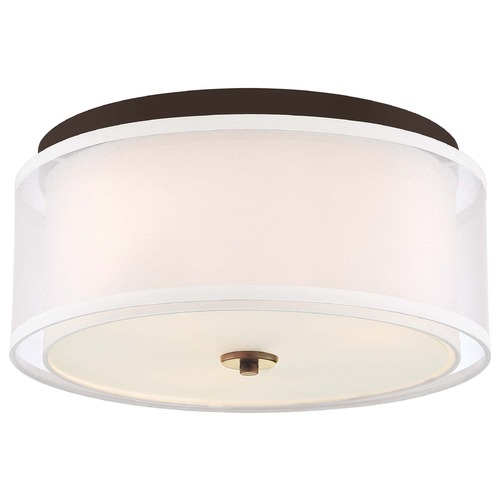 Minka Lavery Studio 5 Painted Bronze with natural Brush Flush Mount by Minka Lavery 3078-416