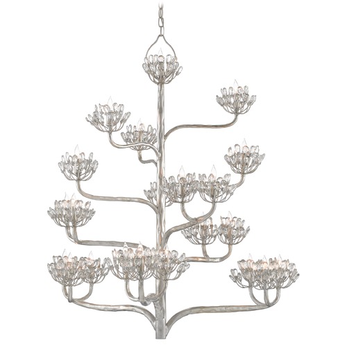 Currey and Company Lighting Agave Americana 42-Inch Chandelier in Silver Leaf by Currey & Company 9000-0373
