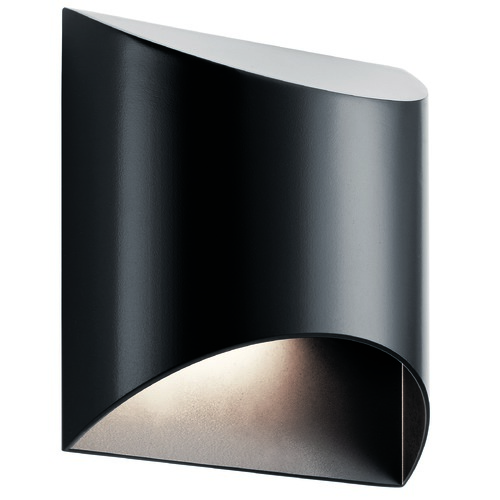 Wesley 7.50-Inch Black LED Outdoor Wall Light by Kichler Lighting