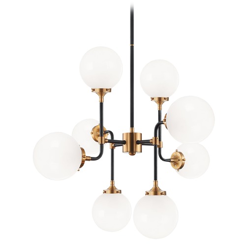 Matteo Lighting Particles Aged Gold & Black Pendant by Matteo Lighting C58208AGOP
