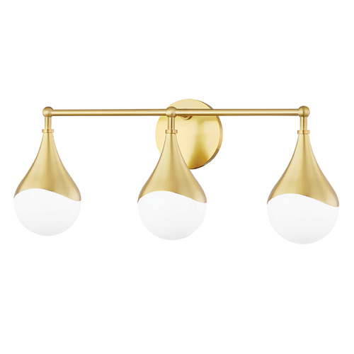 Mitzi Kyla Aged Brass 3-Light Vanity Fixture