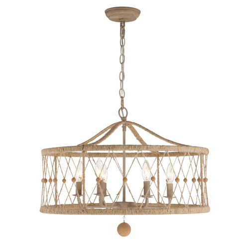 Brixton 6-Light Chandelier in Burnished Silver by Crystorama Lighting