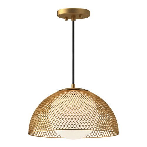 Haven 12.50-Inch Mesh Pendant in Gold by Alora Lighting