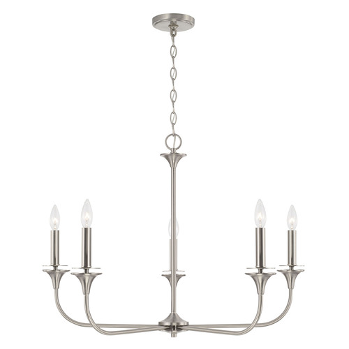Presley Chandelier in Brushed Nickel by HomePlace by Capital Lighting
