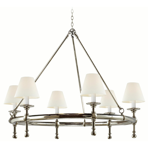 Visual Comfort Signature Collection Chapman & Myers Classic Polished Nickel Chandelier