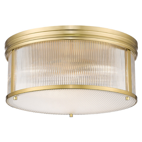Z-Lite Carnaby Modern Gold Flushmount Light
