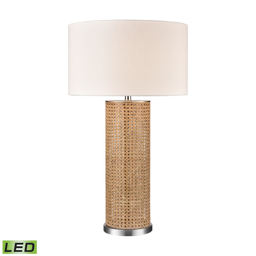 Elk Lighting Elk Lighting Addison Natural & Brushed Nickel LED Table Lamp with Drum Shade H0019-10320-LED