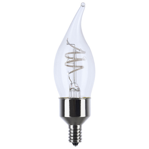 Satco Lighting 4W CA11 2700K Clear Flex Gray Coil Filament E12 Base LED Bulb by Satco S11526