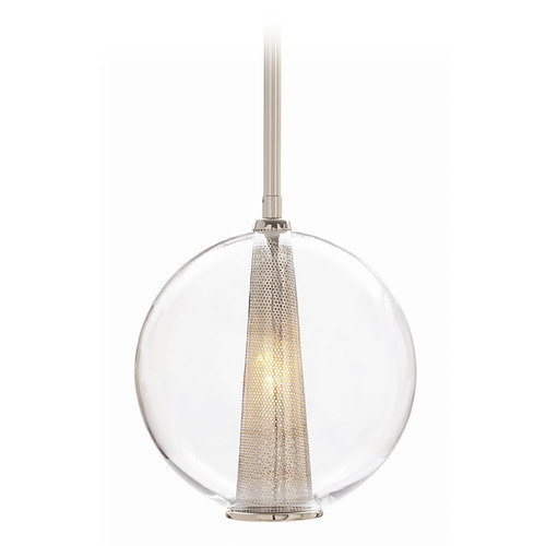 Caviar Medium Pendant in Polished Nickel by Arteriors Home