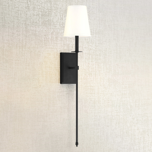 Monroe Matte Black Sconce by Savoy House