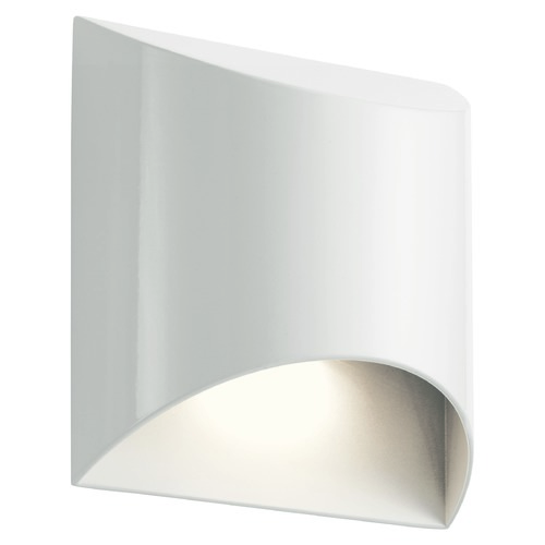 Wesley 7.50-Inch White LED Outdoor Wall Light by Kichler Lighting
