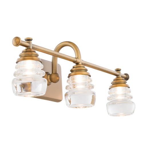 WAC Lighting Rondelle 24-Inch LED Bath Bar in Aged Brass by WAC Lighting WS-42524-AB