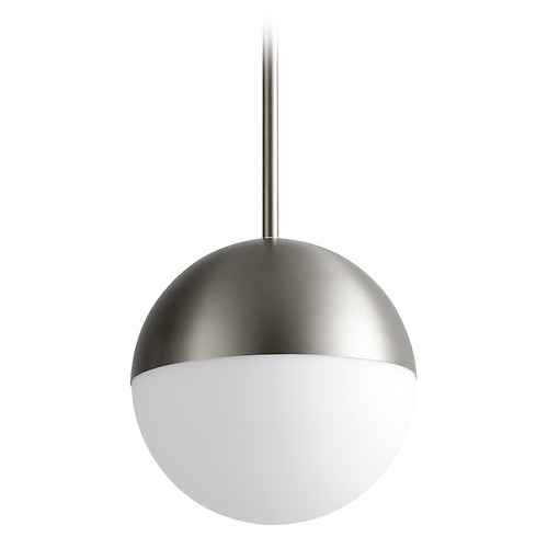 Oxygen Mondo 8-Inch LED Globe Pendant in Satin Nickel by Oxygen Lighting 3-6901-24