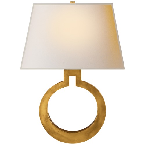 Visual Comfort Signature Collection E.F. Chapman Ring Form Wall Sconce in Antique Brass by Visual Comfort Signature CHD2970ABNP
