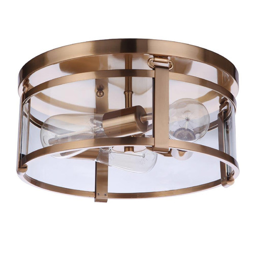 Craftmade Lighting Elliot Satin Brass Flush Mount by Craftmade Lighting 55383-SB