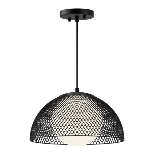 Haven 12.50-Inch Mesh Pendant in Matte Black by Alora Lighting