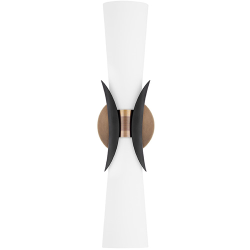 Troy Lighting Muncie Patina Brass & Soft Black Sconce