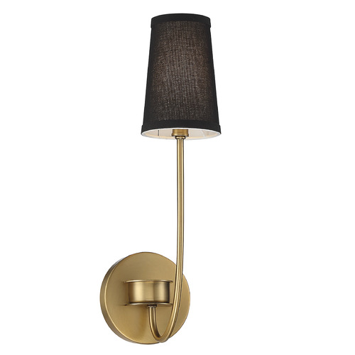 17.25-Inch High Wall Sconce in Natural Brass by Meridian
