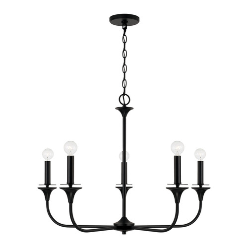 HomePlace by Capital Lighting Presley Chandelier in Matte Black by HomePlace by Capital Lighting 448951MB