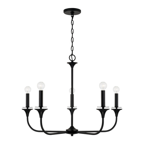 Presley Chandelier in Matte Black by HomePlace by Capital Lighting