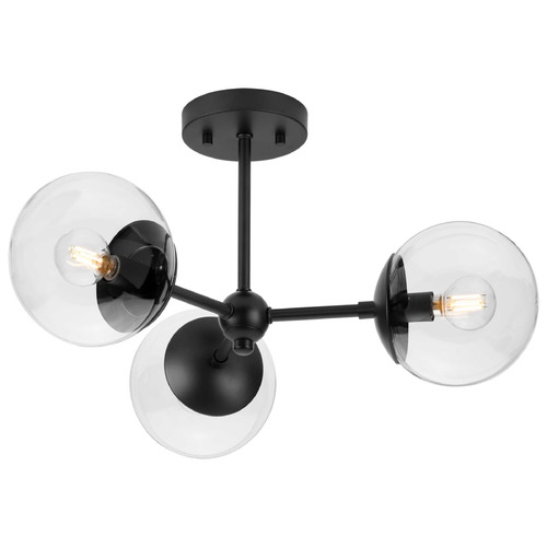Progress Lighting Progress Lighting Atwell 2-Light Matte Black Semi-Flush Mount P350235-31M