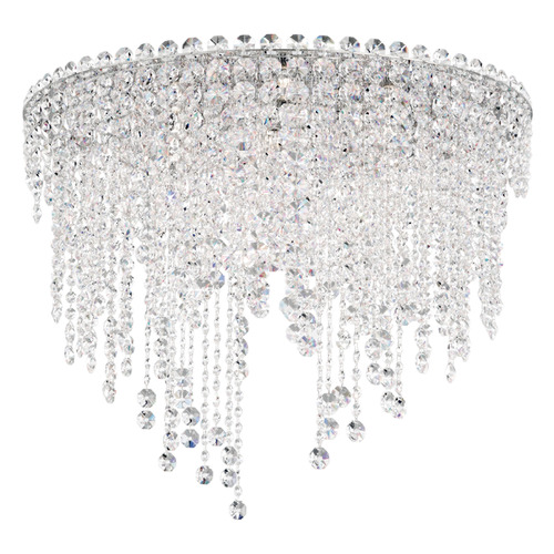 Schonbek Worldwide Lighting Chantant Polished Stainless Steel Flushmount Light