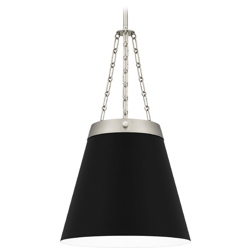 Quoizel Lighting Quoizel Piccolo Pendant Brushed Nickel Pendant Light with Conical Shade