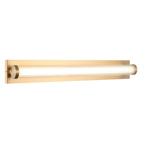 Matteo Lighting Athena Aged Gold Brass LED Vertical Bathroom Light